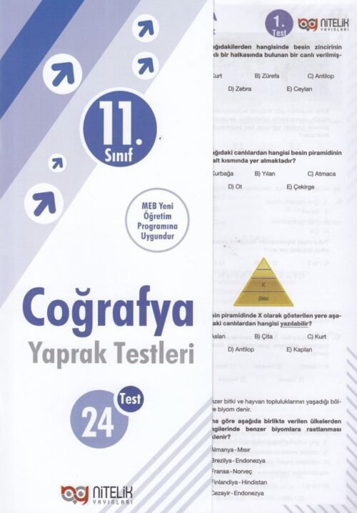 Nitelik Yayinlari 11. Sinif Cografya 24 Yaprak Test hazirlikkitap