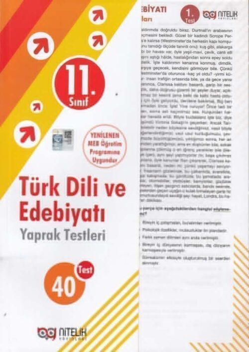 Nitelik Yayinlari 11. Sinif Turk Dili ve Edebiyati 40 Yaprak Test hazirlikkitap