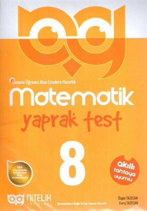 Nitelik Yayinlari 8. Sinif Matematik Yaprak Test hazirlikkitap