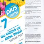 Palme Yayinlari 7. Sinif Din Kulturu ve Ahlak Bilgisi Plus Serisi Yaprak Test hazirlikkitap