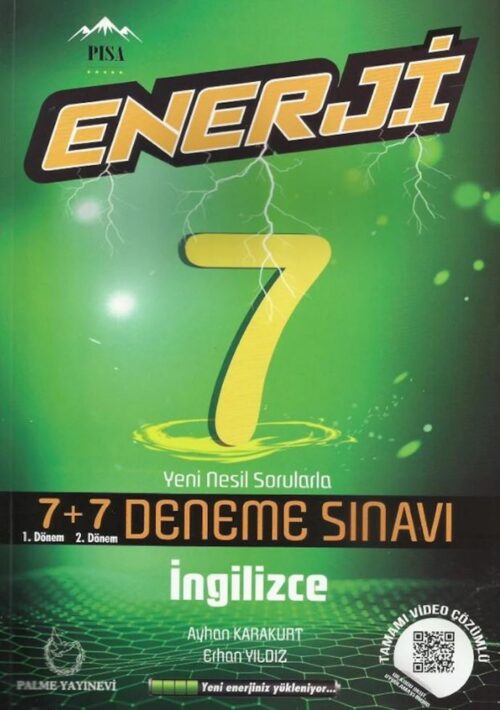 Palme Yayinlari 7. Sinif Ingilizce Enerji 77 Deneme Sinavi hazirlikkitap